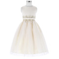 Grace Karin ärmellose Tüll Netting Prinzessin Hochzeit Blumenmädchen Kleid 6 ~ 12Jahre CL010455-1